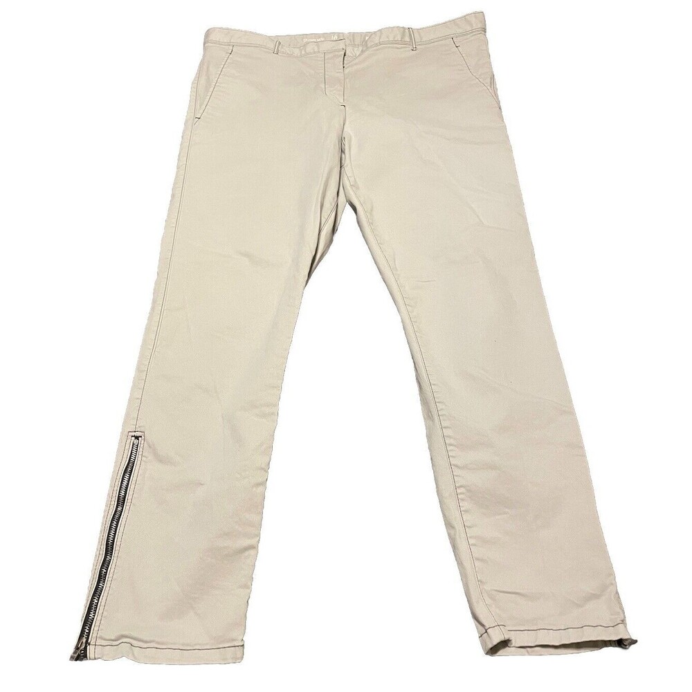 GAP Khakis Skinny Mini Zipper Ankle Pants Women’s Size 16 Everyday Work Wear